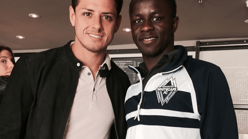 Manneh with Chicharito
