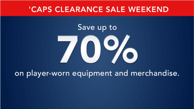 'Caps Clearance Sale Weekend 2015