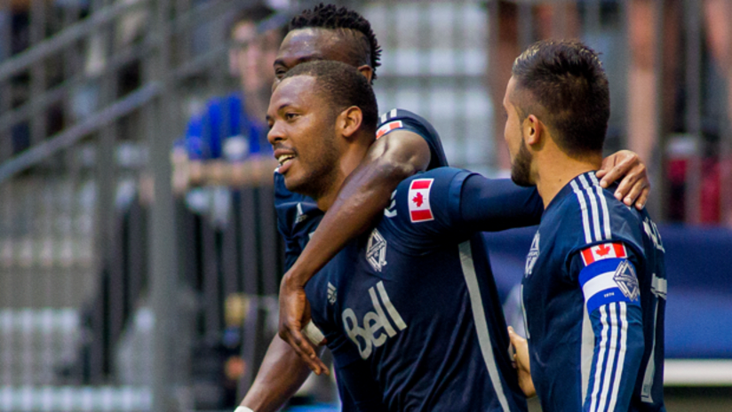 Carlyle Mitchell first MLS goal - celebration
