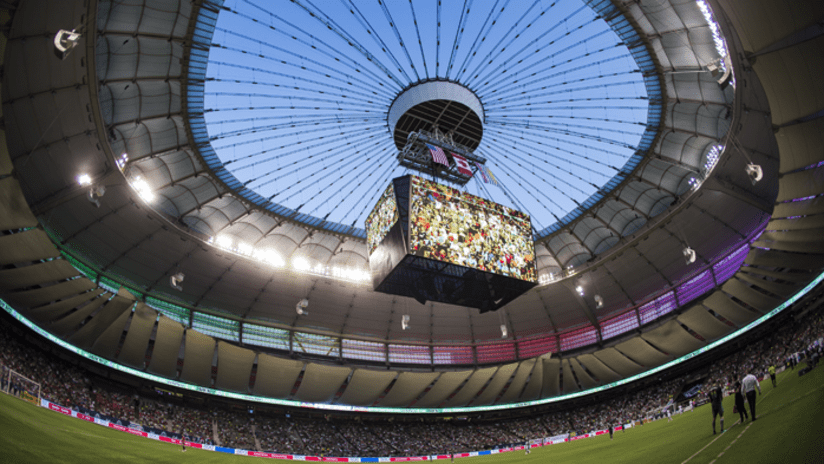 BC Place - open roof - pride night