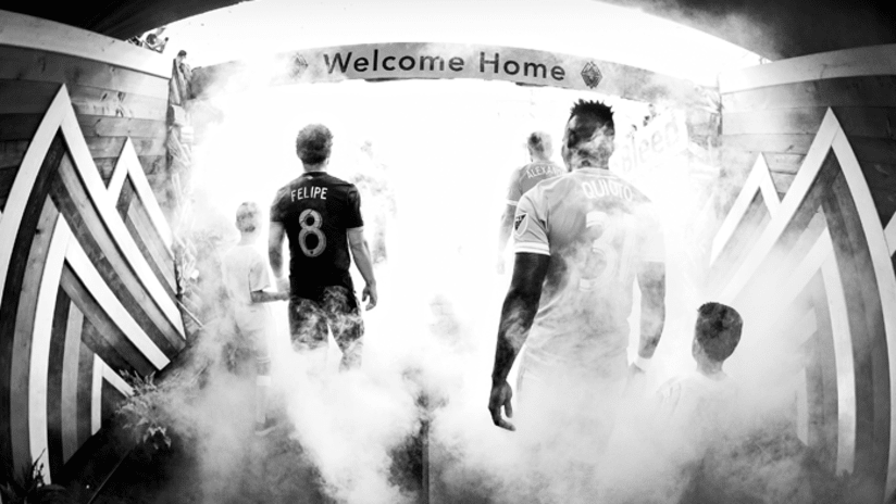 Felipe - BC Place - tunnel - smoke - welcome home -
