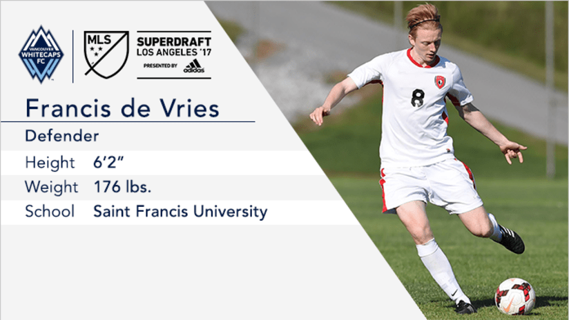 Francis de Vries 2017 MLS SuperDraft