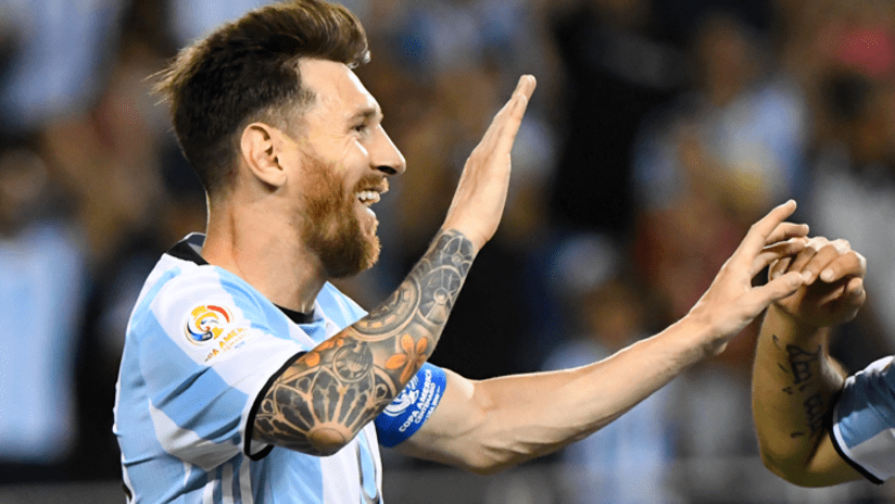 Messi celebrating - Copa America