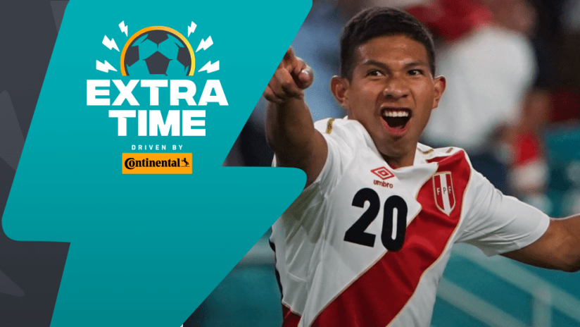 Extratime: Edison Flores celebrates a goal for Peru