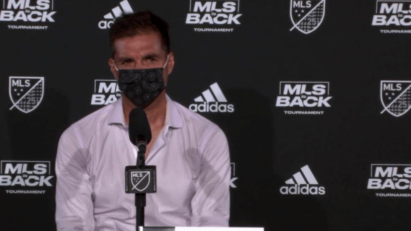Diego Alonso - MLS is Back Tournament - masked presser