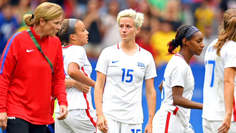 US women's national team - USWNT - sadness after Sweden loss