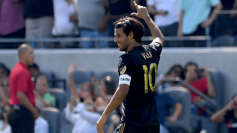 Carlos Vela celebrates goal - LAFC - October 6, 2019