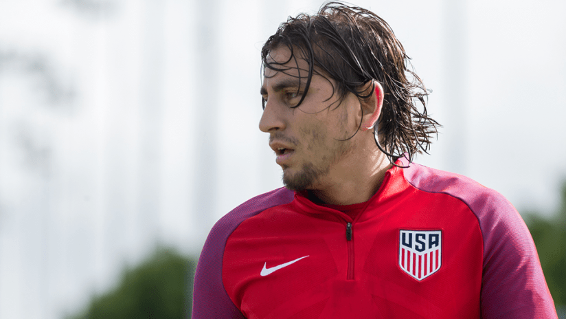 Alejandro Bedoya - closeup - at US national team training