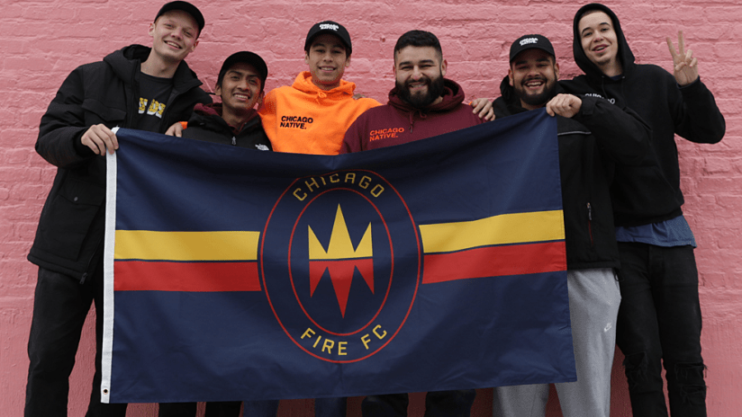 Chicago Fire FC - fans with flag
