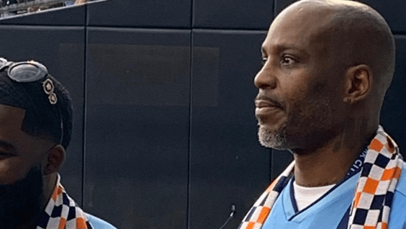 Afro B, DMX - NYCFC guests at Hudson River Derby - THUMB ONLY