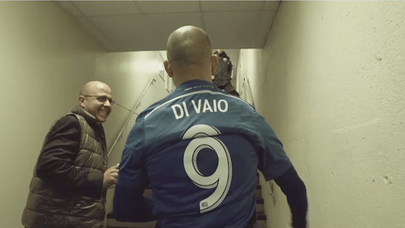 Montreal Impact's Marco Di Vaio walks down a tunnel in retirement video