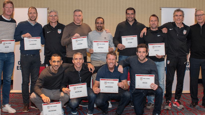 First graduates of US Soccer Pro License Coaching Course pilot project - December 2016