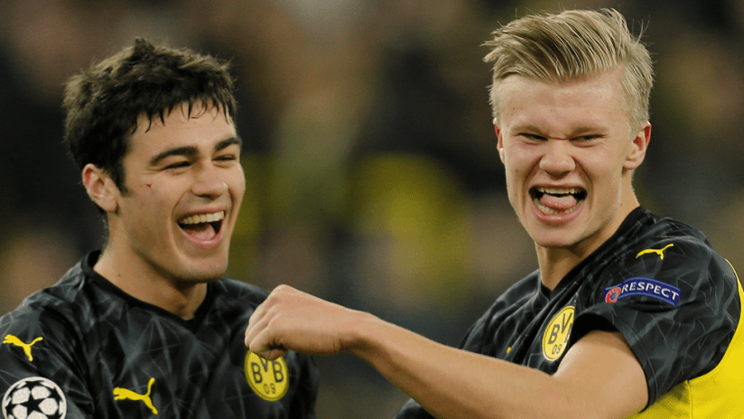 Giovanni Reyna, Erling Haaland - Borussia Dortmund - Celebrate