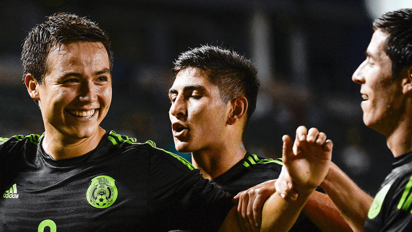 Erick Cubo Torres - Mexico U-23s - celebrating