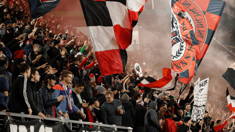 D.C. United - 2019 - supporters section with flags