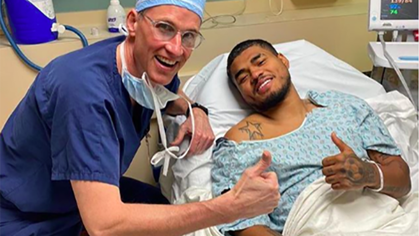 Josef Martinez in a hospital bed - March 18, 2020