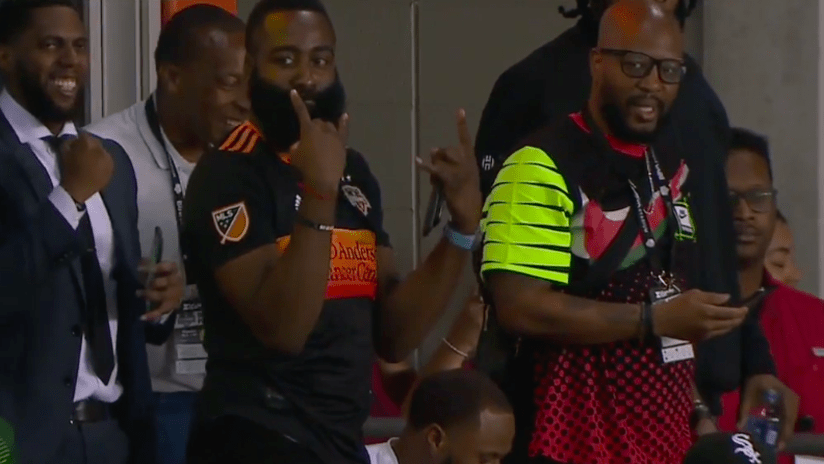 THUMB ONLY - James Harden - celebration at Dynamo game
