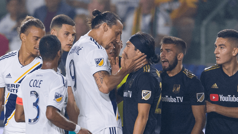 Zlatan Ibrahimovic confronts Lee Nguyen - LA Galaxy vs. LAFC - 2018