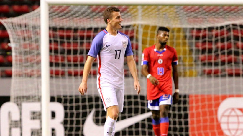 Brooks Lennon - Real Salt Lake - with US U-20 national team vs. Haiti