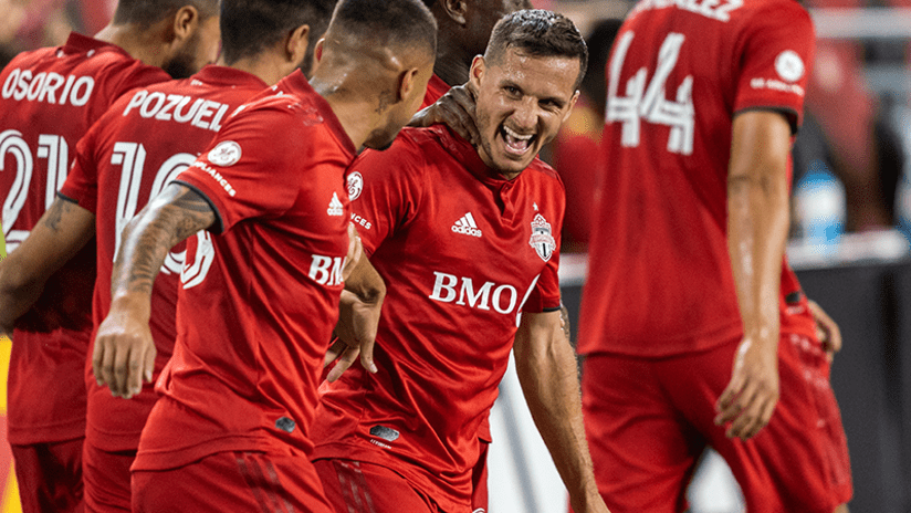 Pablo Piatti celebrates - Toronto FC - August 18, 2020