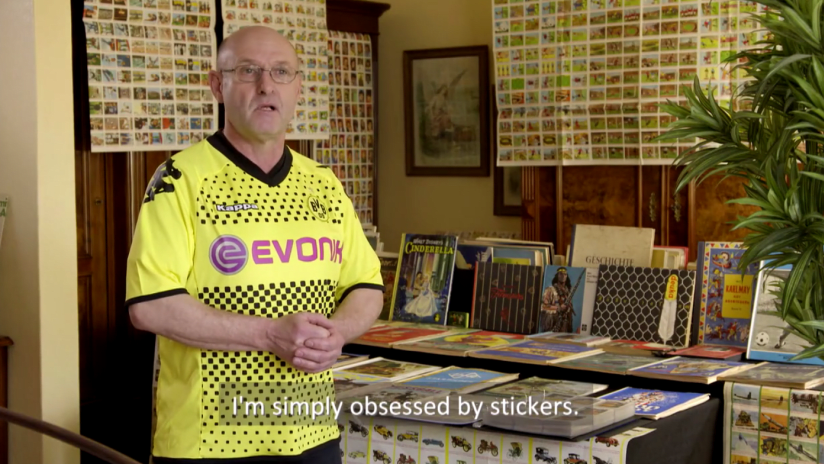 Sticker collector from 'Stickers Collecting Fever' movie