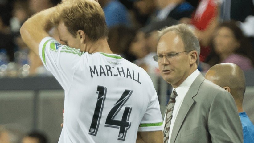 Brian Schmetzer - Seattle Sounders - with Chad Marshall