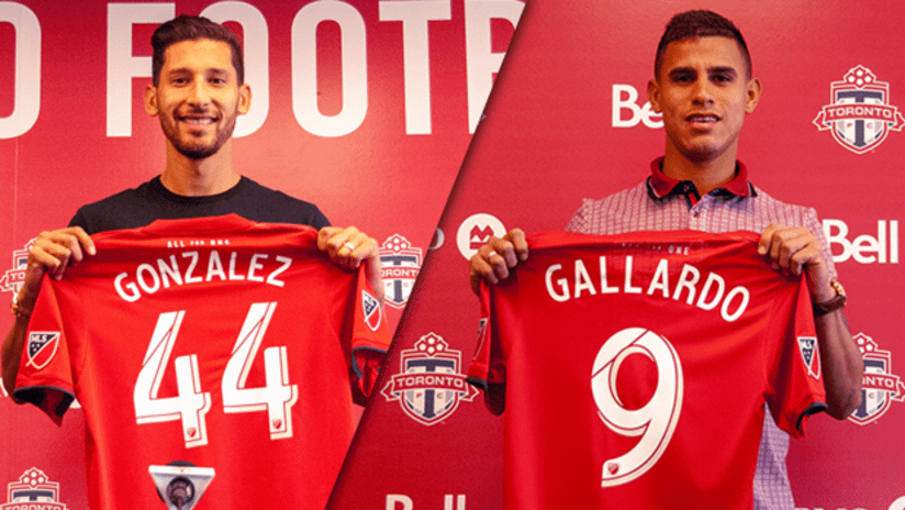 Omar Gonzalez and Erickson Gallardo - Toronto FC - summer 2019