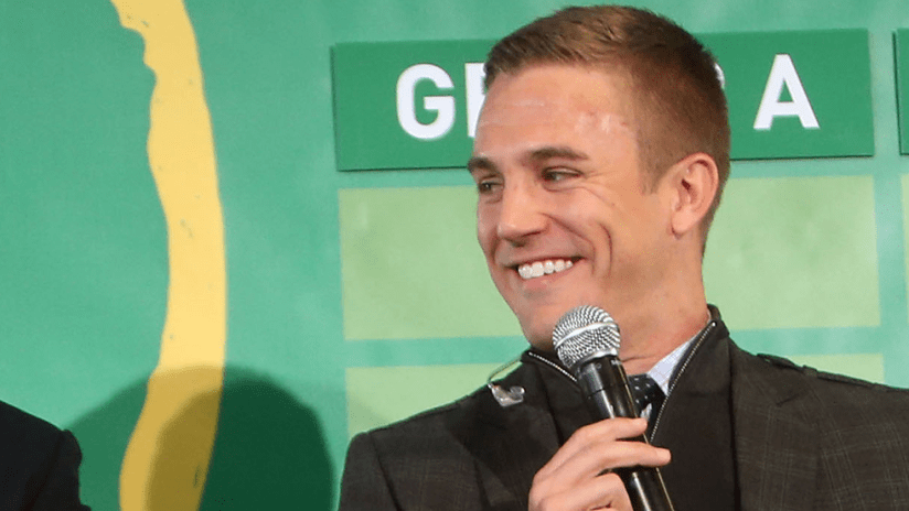 Taylor Twellman - with microphone