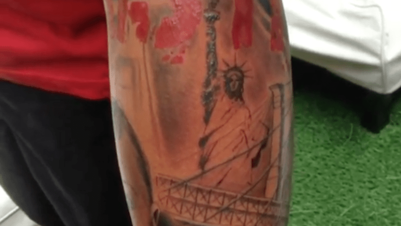 Thierry Henry's Statue of Liberty tattoo
