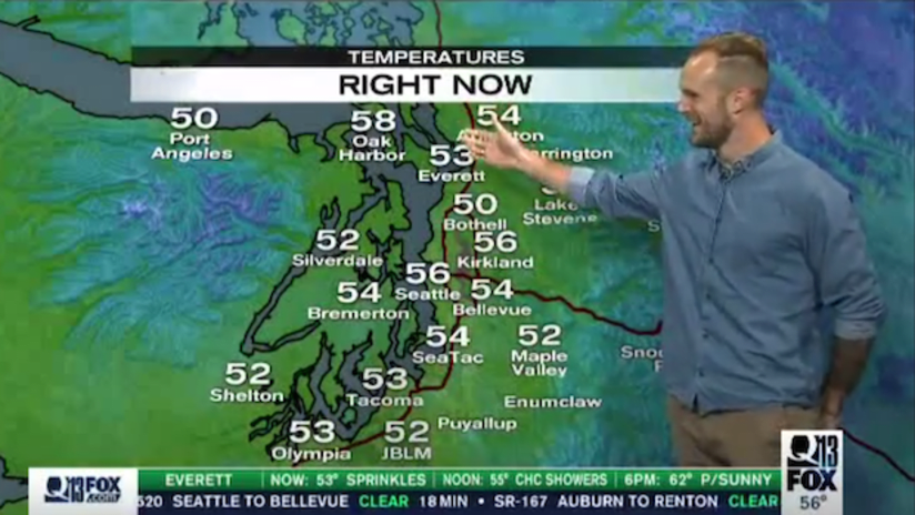 Seattle Sounders' Stefan Frei does the weather