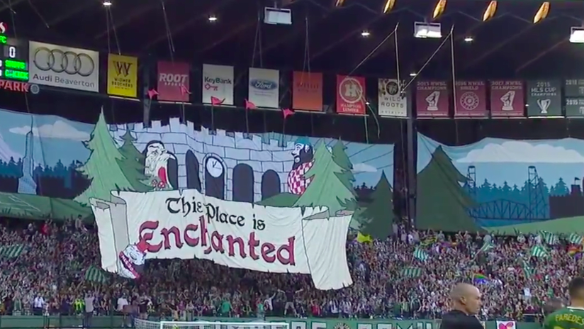 THUMB ONLY - Timbers Army enchanted tifo