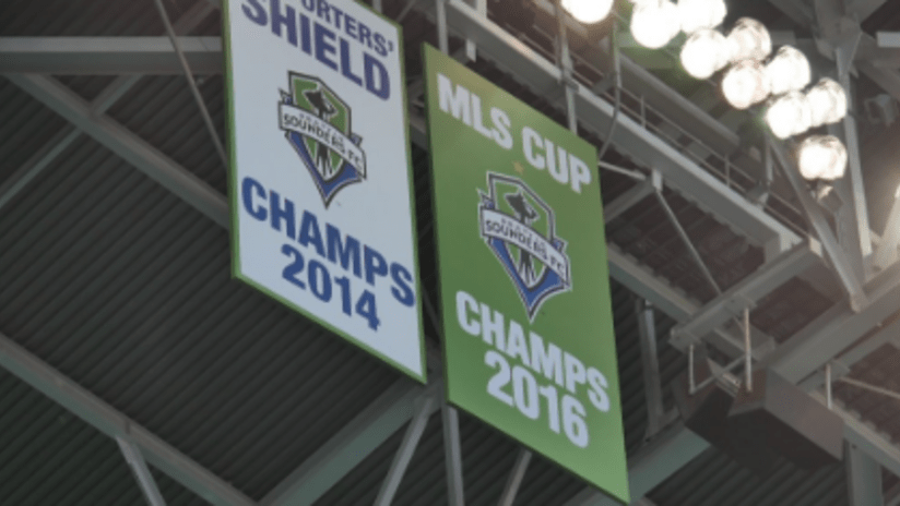 2016 MLS Cup championship banner - Seattle Sounders