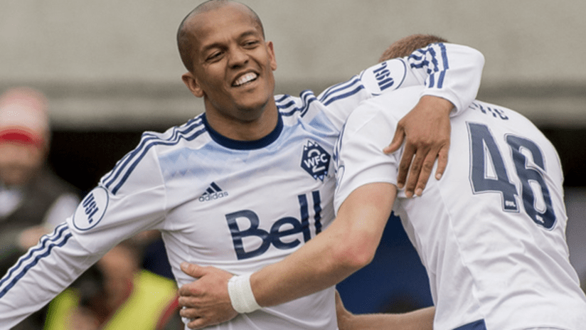 Robert Earnshaw in action for Vancouver Whitecaps FC 2