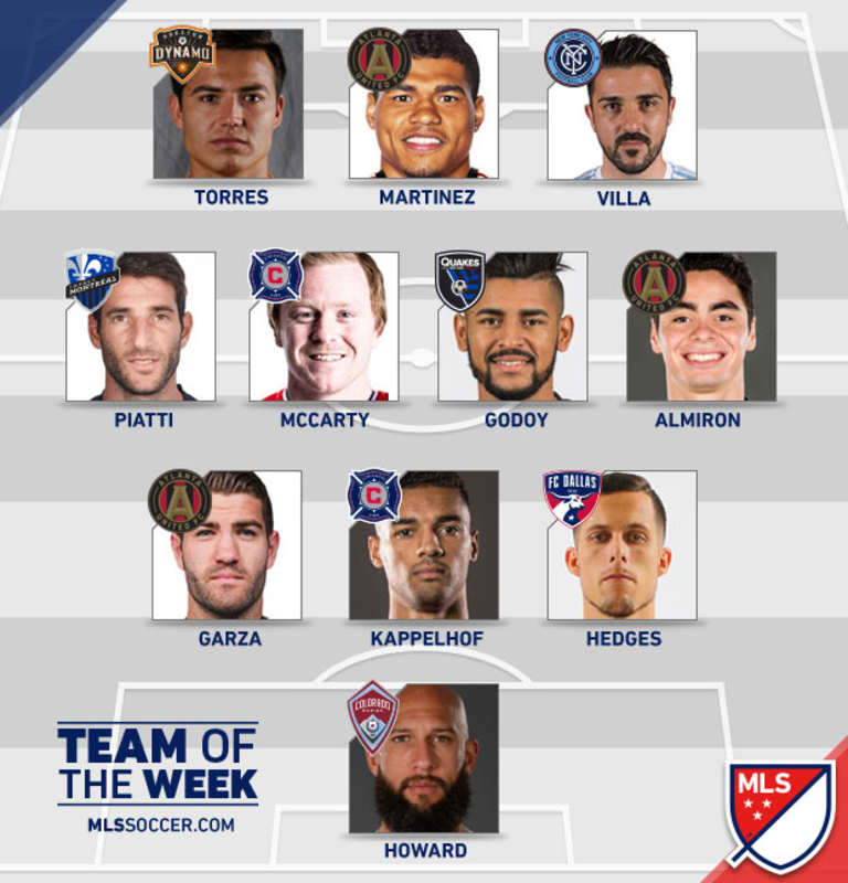 Martinez, Almirón, Garza & Martino named to MLS Team of the Week -