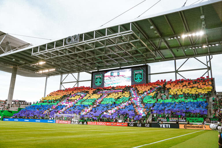 Check Out Austin FC Supporters' JawDropping Pride Night Tifo Austin FC
