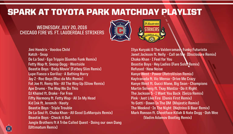 Spark at Toyota Park Playlist | U.S. Open Cup Quarterfinals -