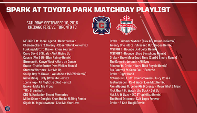 Spark at Toyota Park Matchday Playlist | #CHIvTOR -