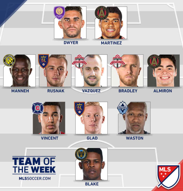 Brandon Vincent reps the Fire in the Week 28 MLS Team of the Week -