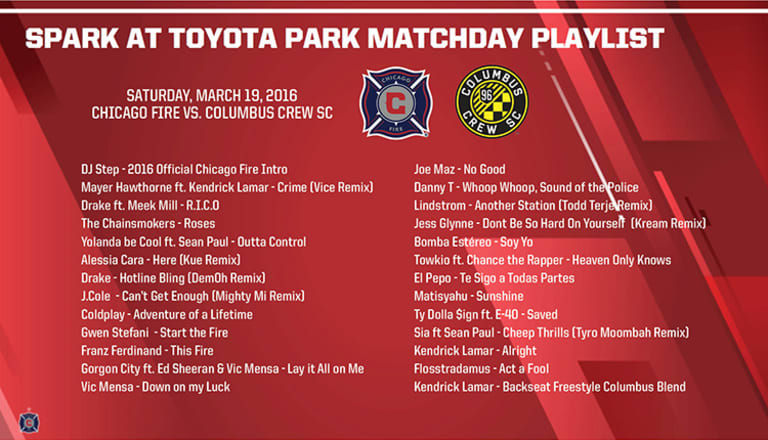 Spark at Toyota Park Playlist | #CHIvCLB -