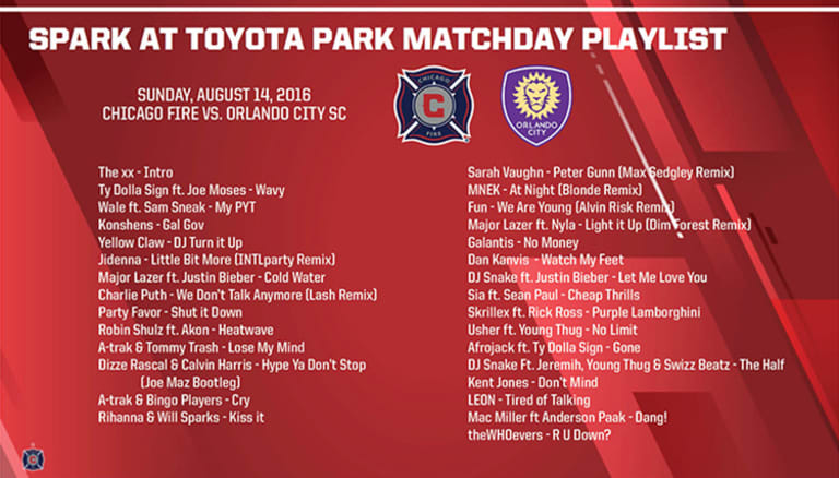 Spark at Toyota Park Playlist | #CHIvORL -