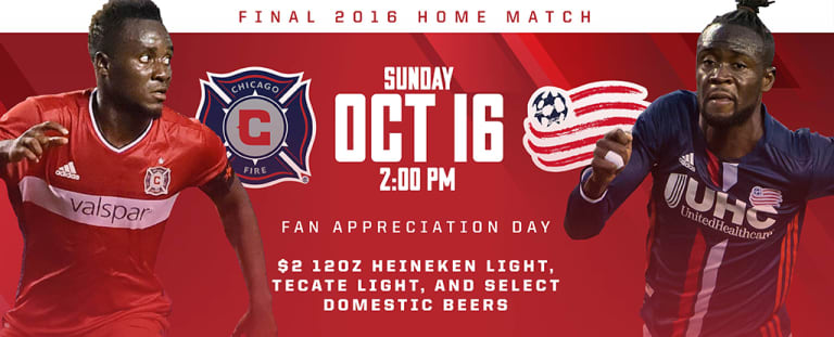 Chicago Fire to host Fan Appreciation Day Sunday, Oct. 16 -