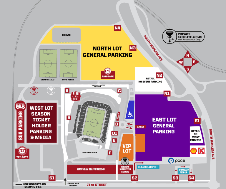 Parking Advisory: Sold-out match and stadium parking map revisions -