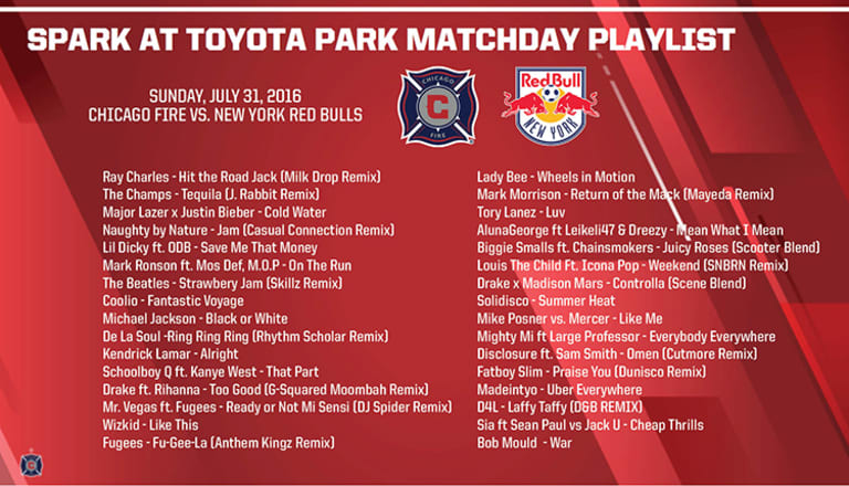 Spark at Toyota Park Playlist | #CHIvNY -