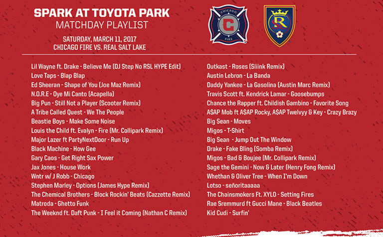 Spark at Toyota Park Matchday Playlist | #CHIvRSL -
