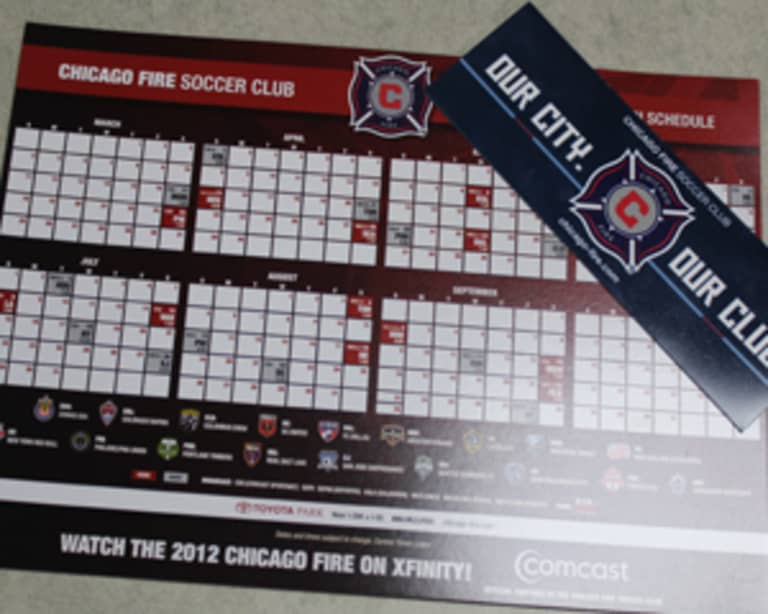 Giveaways at Toyota Park Saturday for the Fire home opener -