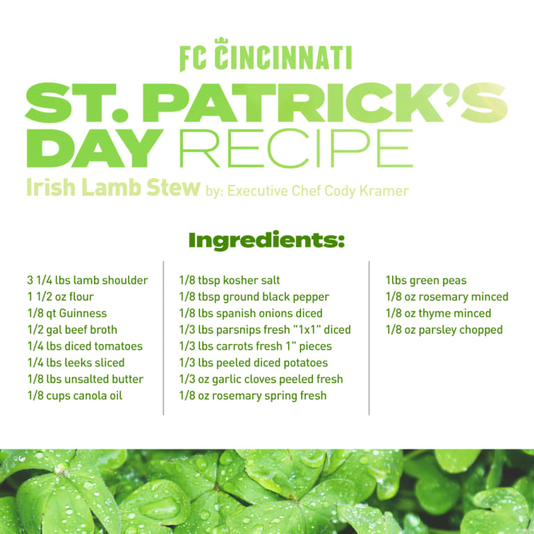 Recipe by Executive Chef Cody Kramer: Irish Lamb Stew -