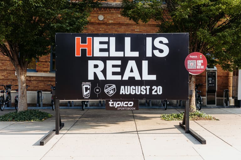 Hell is Real Derby, presented by Tipico Sportsbook, replica sign
