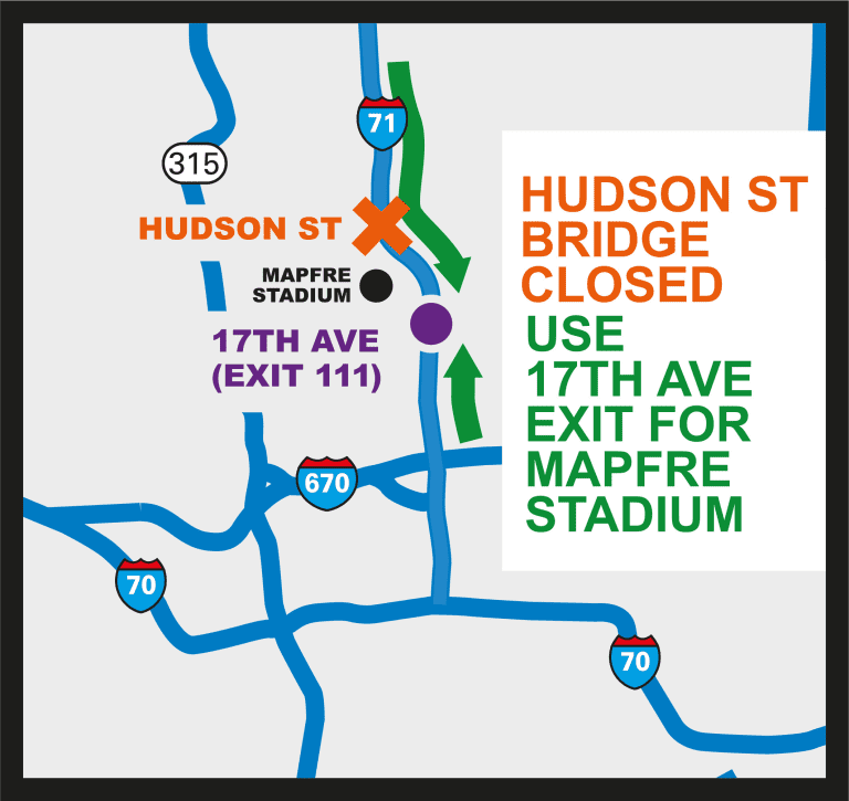 Hudson Street bridge near MAPFRE Stadium to close for approximately 75 days -