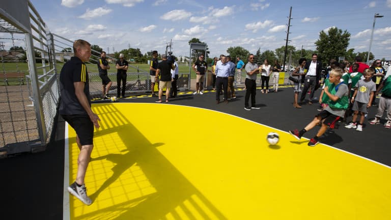 Crew players on Eakin mini-pitch and Club's commitment to growing the game -