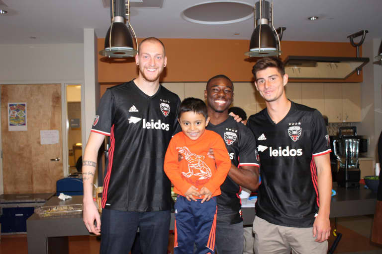 United rookies begin community outreach with visit to Mary's Center -